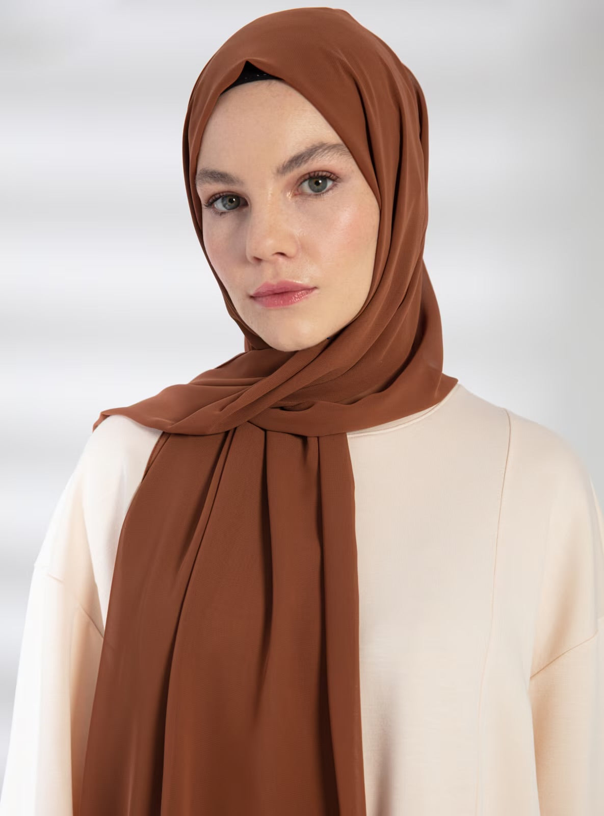 Chiffon Hijab - Brown