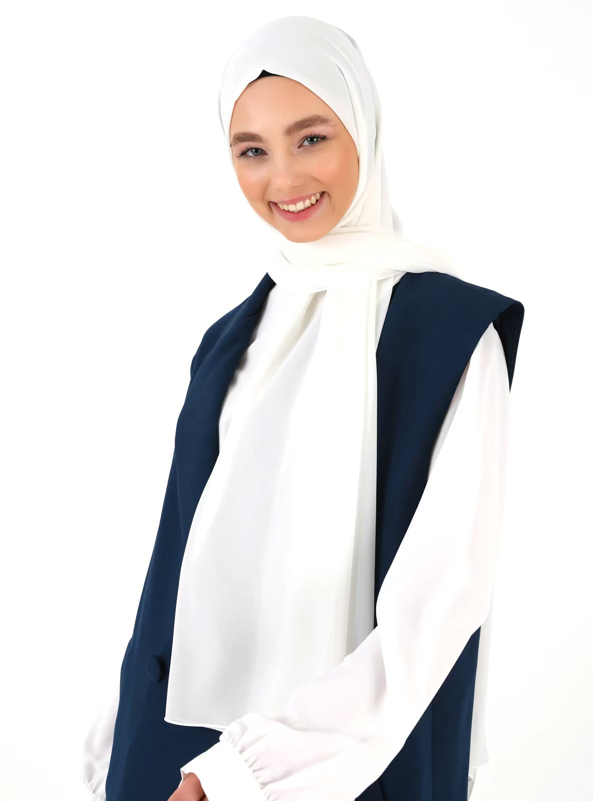 Chiffon Hijab - White