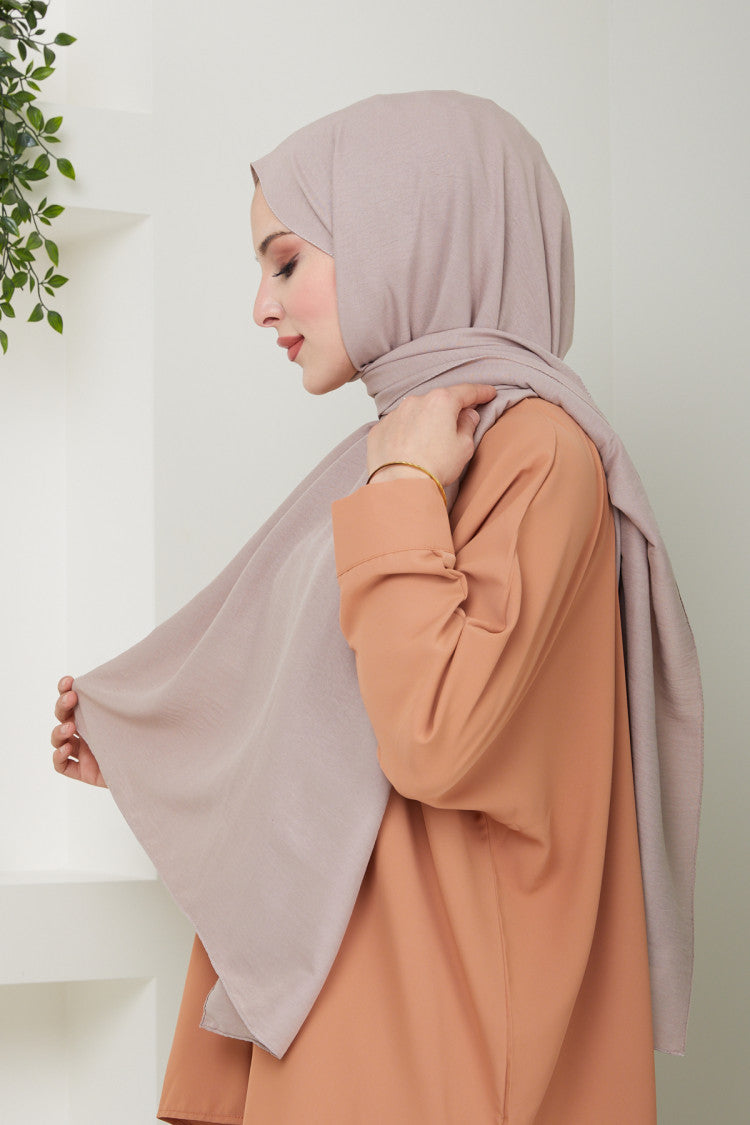 Cotton Jazz Hijab - Dark Beige