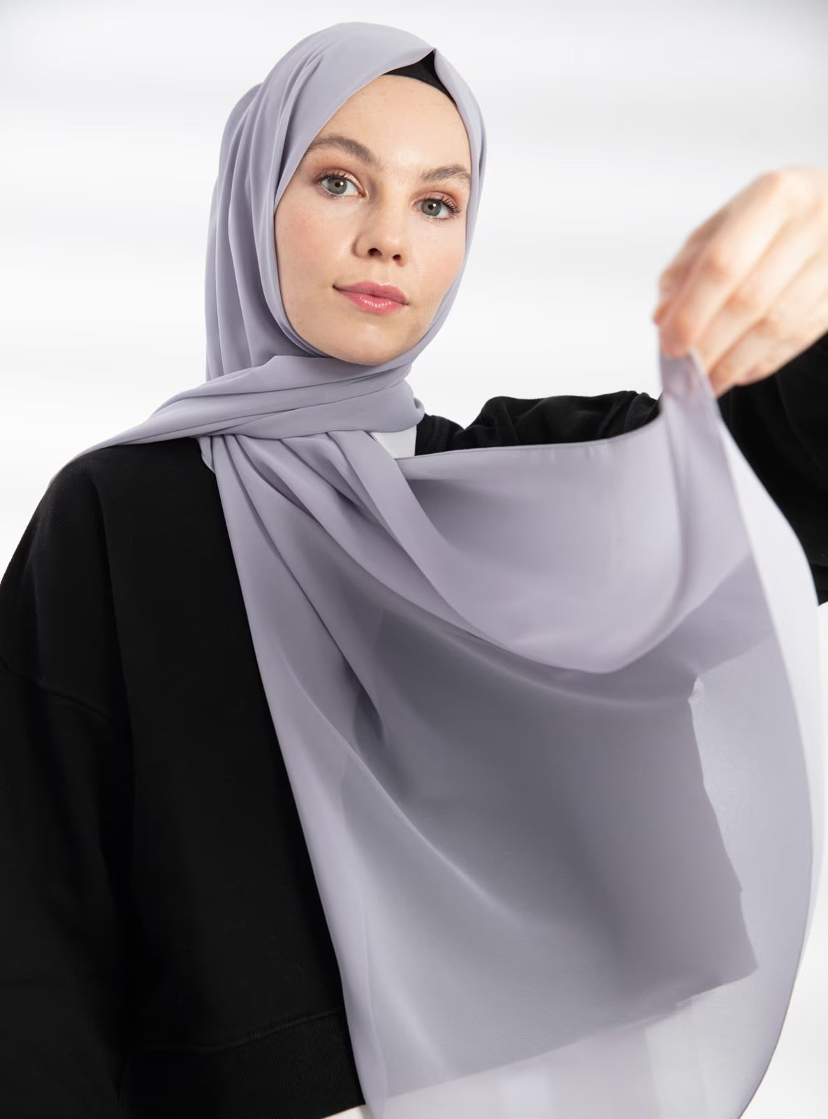 Chiffon Hijab - Bluish Gray