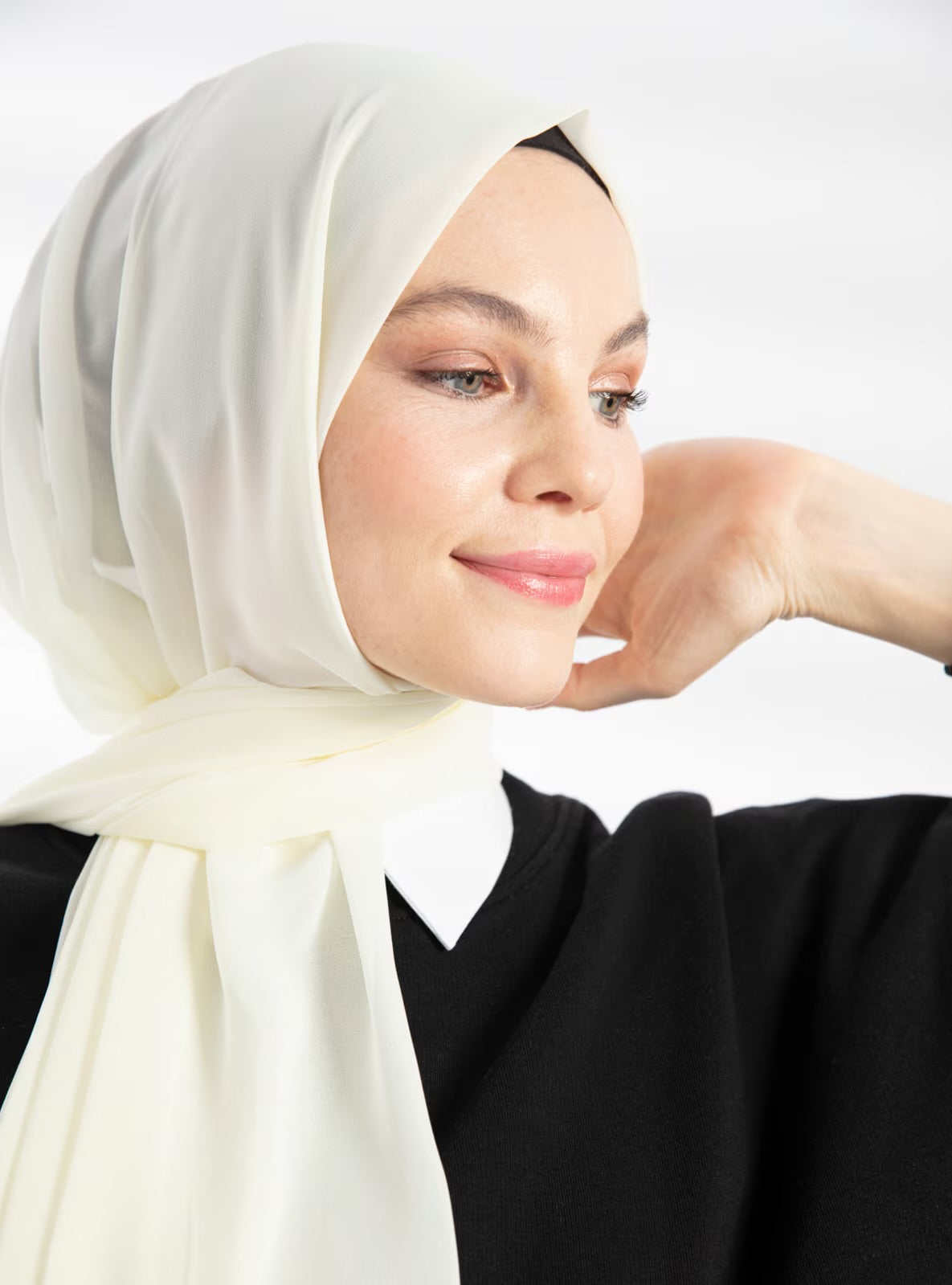 Chiffon Hijab - Cream