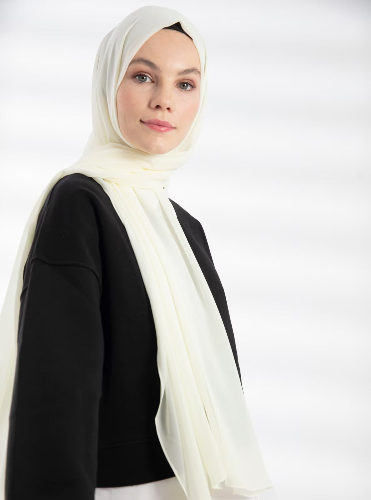 Chiffon Hijab - Cream