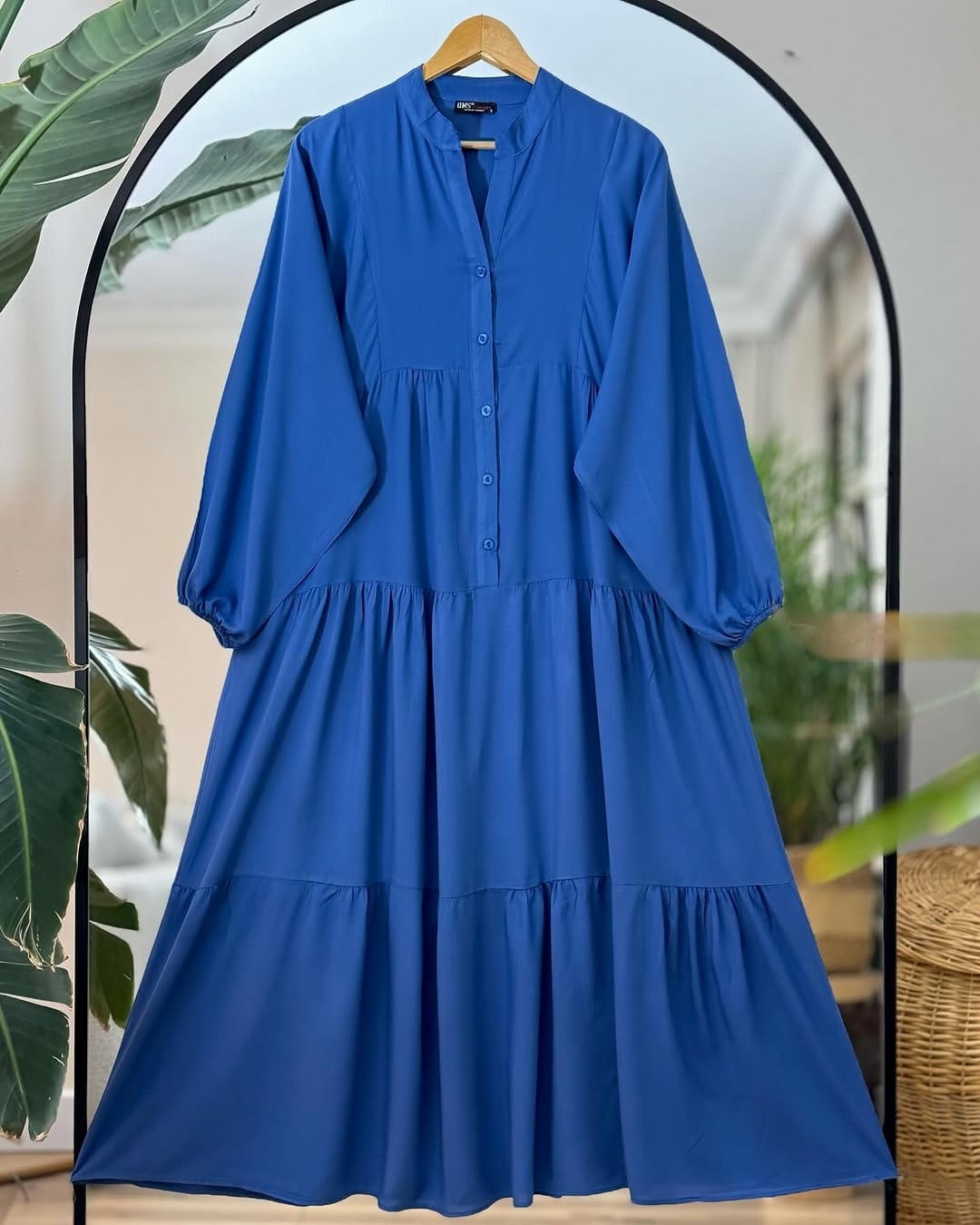 Cotton Lightweight Dress - Solid Blue