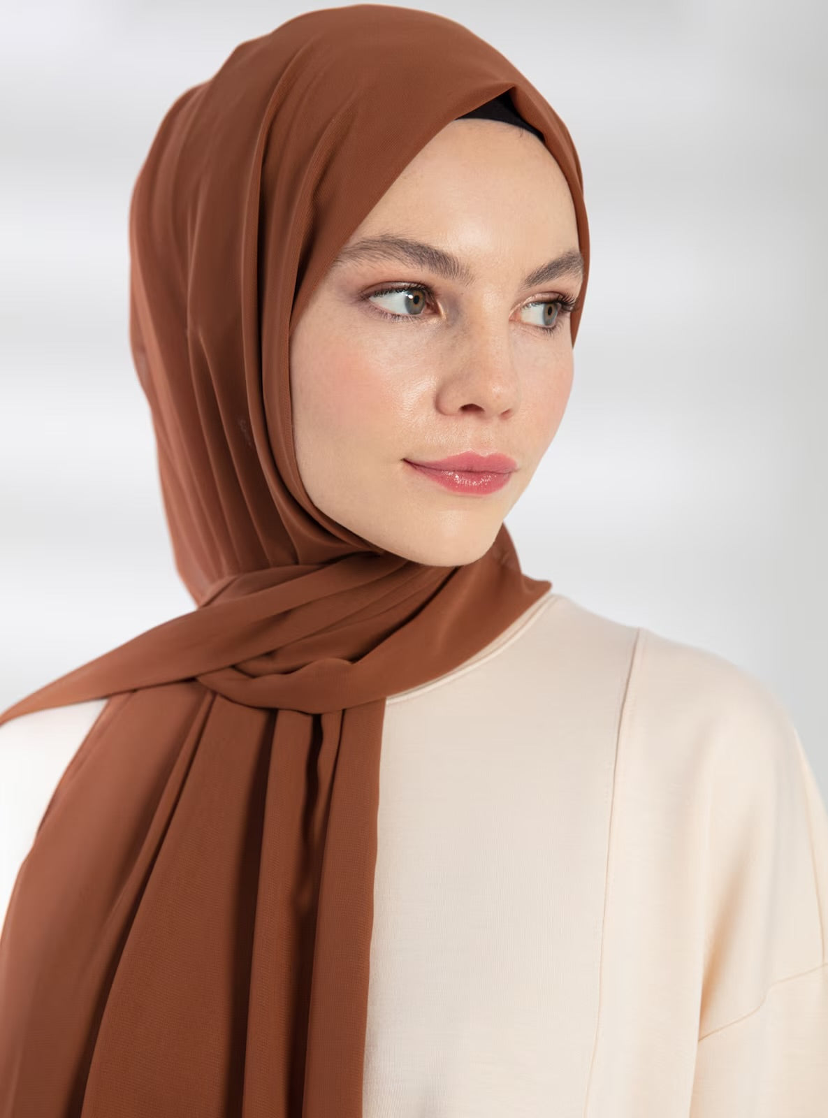 Chiffon Hijab - Brown