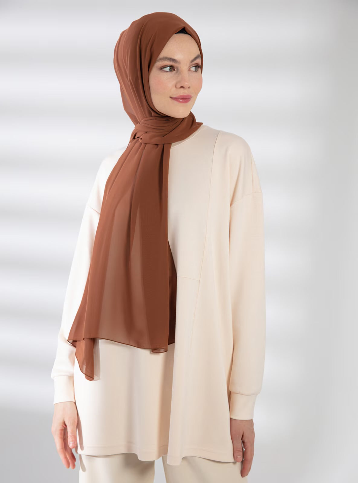 Chiffon Hijab - Brown