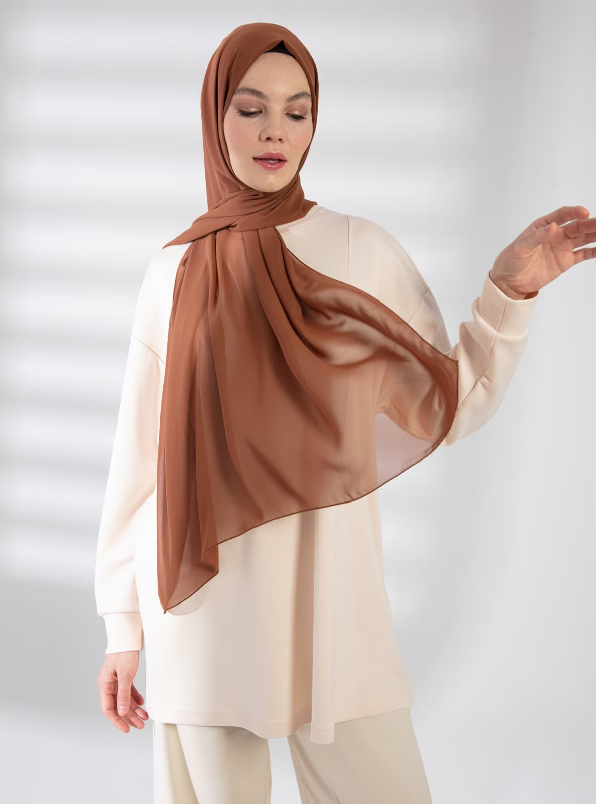 Chiffon Hijab - Brown