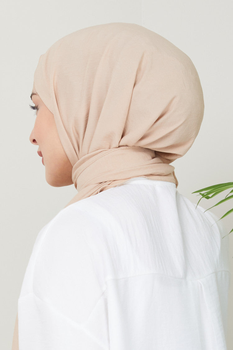 Cotton Jazz Hijab - Warm Beige