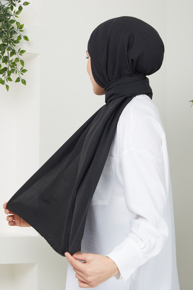 Cotton Jazz Hijab - Black