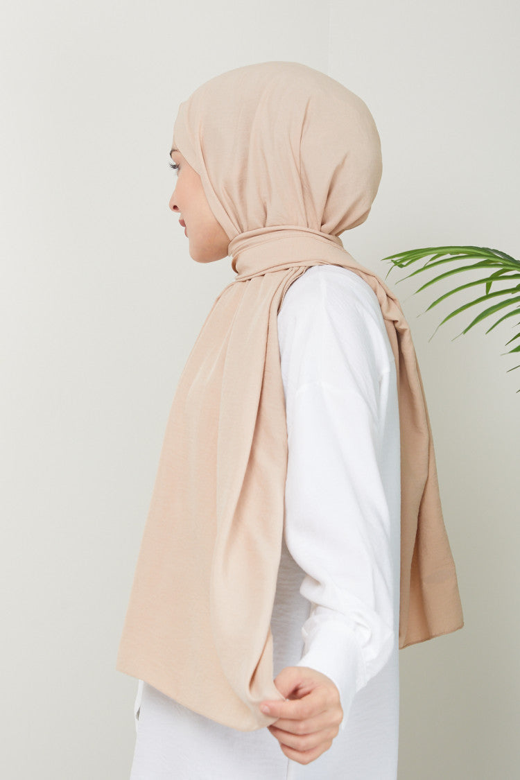 Cotton Jazz Hijab - Warm Beige