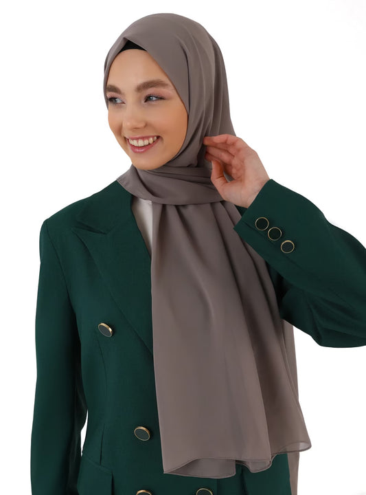 Chiffon Hijab - Taupe