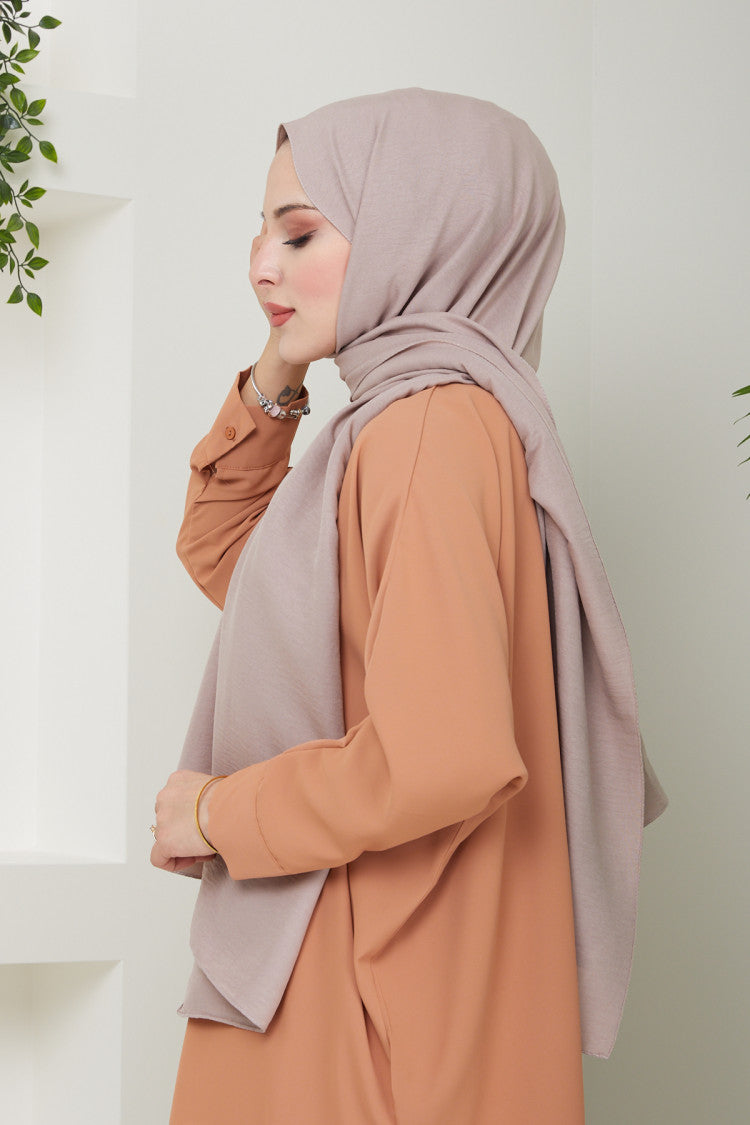 Cotton Jazz Hijab - Dark Beige