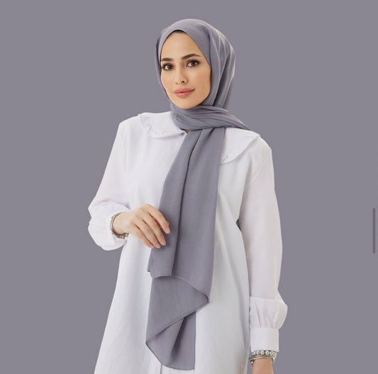 Cotton Jazz Hijab - Gray