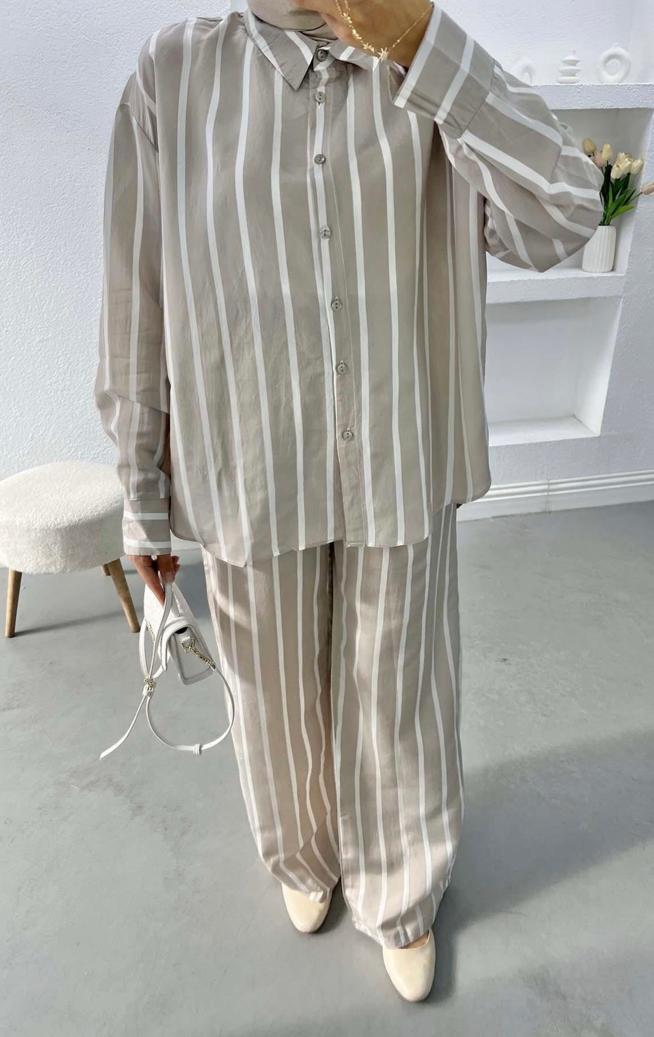 Striped Oversized Set